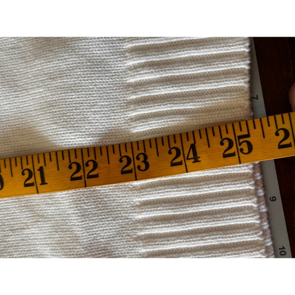 Lauren Ralph Lauren VTGE White Crest Logo Lace Up Collar Knit Sweater SZ Medium - Picture 11 of 11